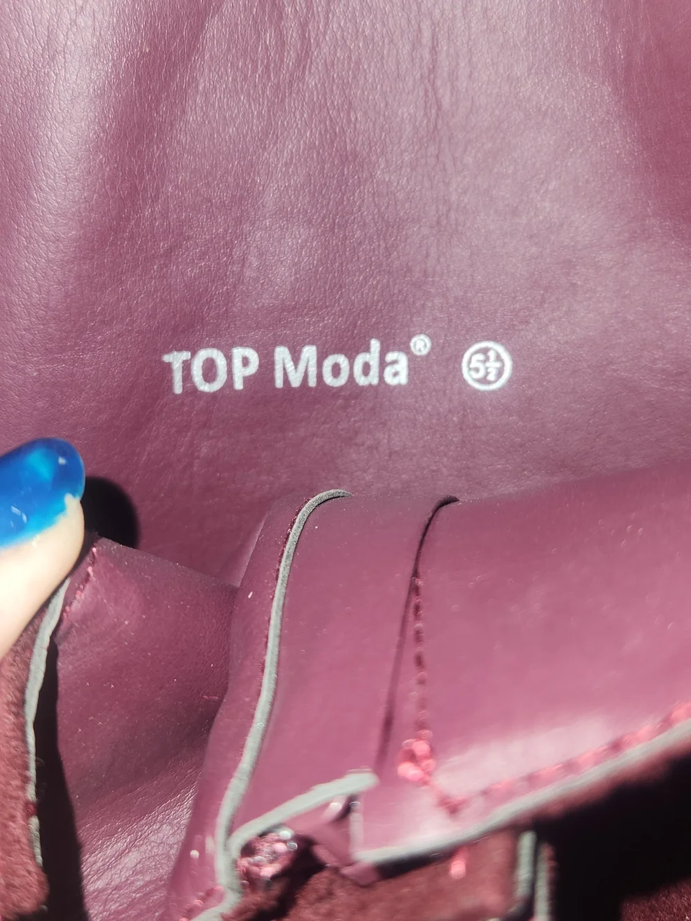 TOP Moda rich burgundy